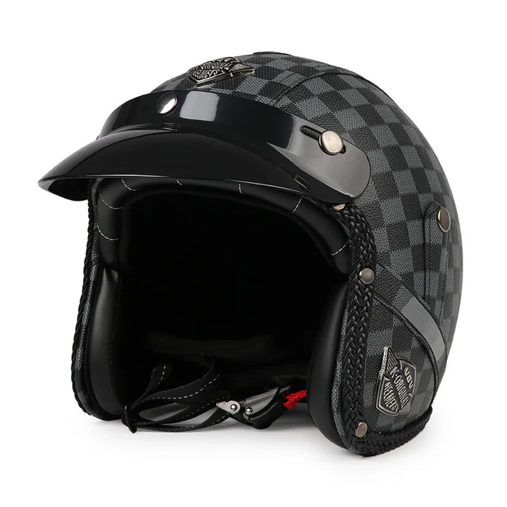 BowLift | Retro Motorcycle Helmet – Kael – (Open Face 3/4)