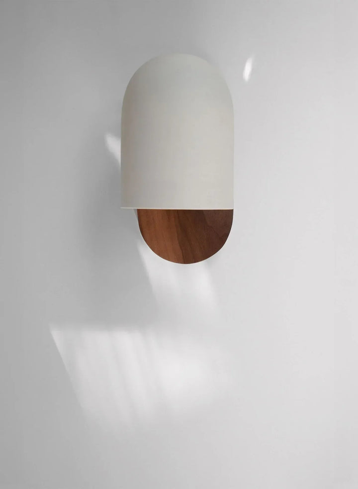 BowLift | Walnut Wall Lamp in Wabi-Sabi Style for Cozy Interior