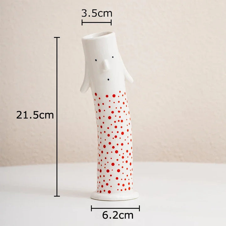 Lovely Cartoon Figures Ceramic Vase | Bowlift