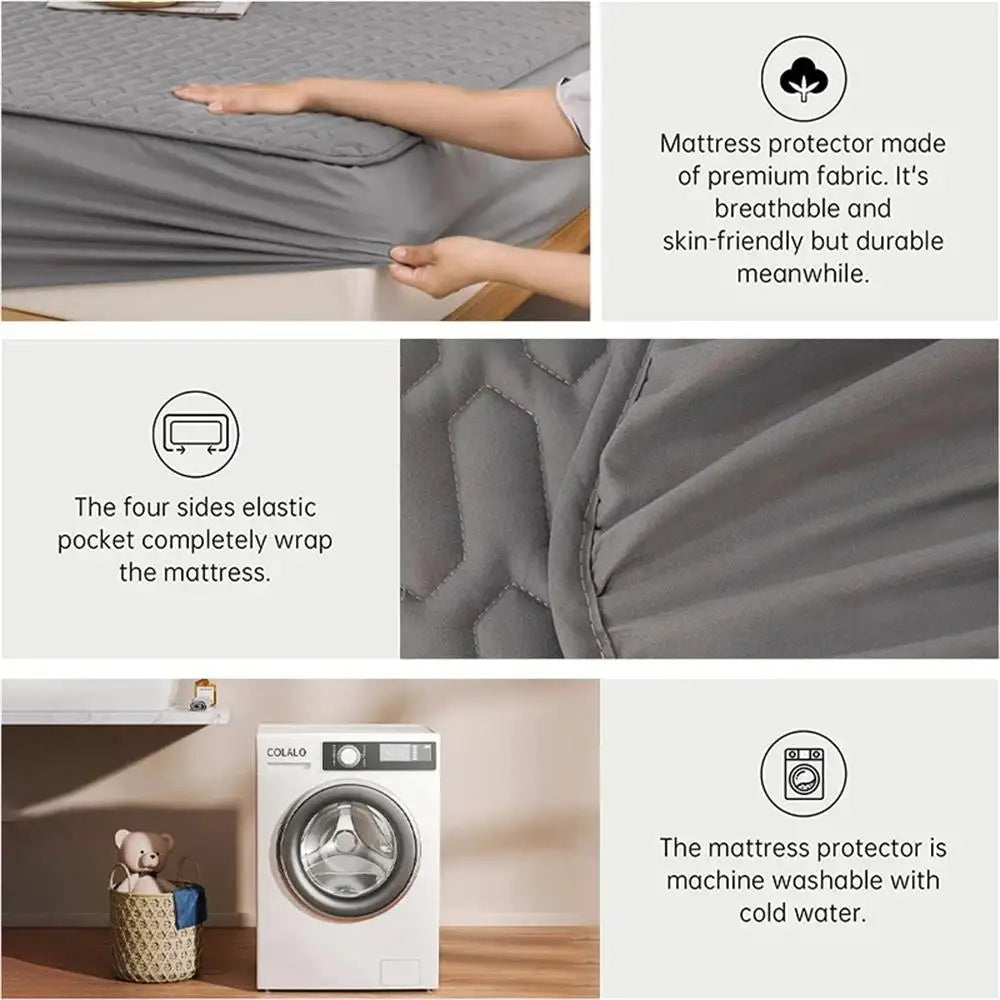 BowLift | Waterproof Ultra-Soft Fitted Latex Mattress Pad Cover
