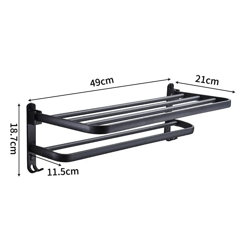 BowLift | Elegant Life Space-Saving Foldable Aluminum Towel Rack