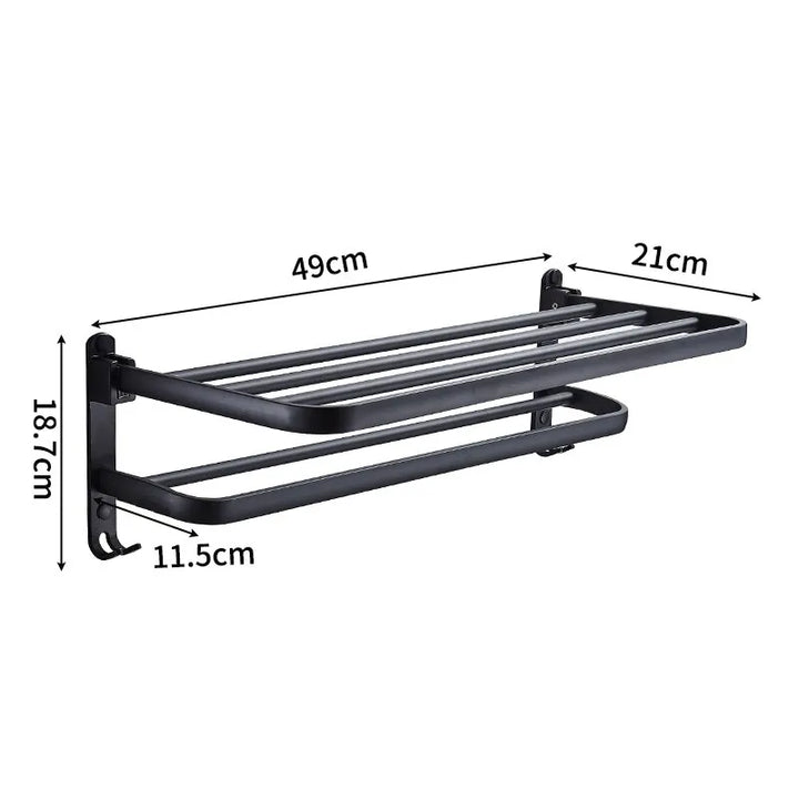 BowLift | Elegant Life Space-Saving Foldable Aluminum Towel Rack
