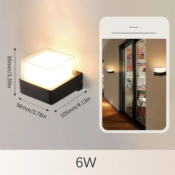 BowLift | LED Outdoor Wall Light AuroBeam | IP66 Waterproof | Motion Sensor & Twilight Sensor | 6W / 12W