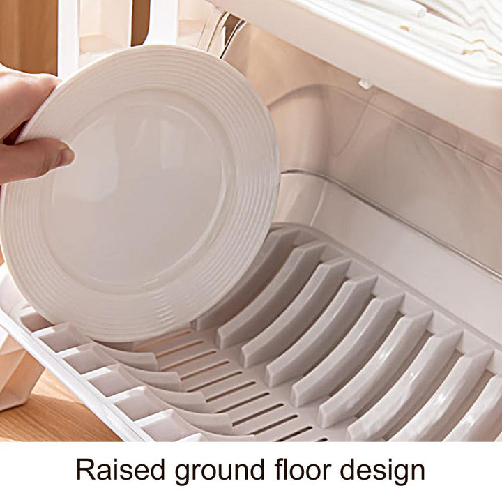 BowLift | Dust-Proof Kitchen Dish Drainer Rack