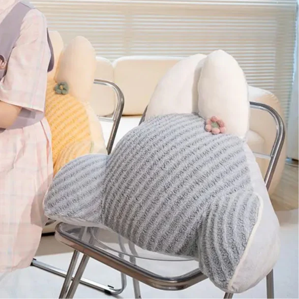 Rabbit Throw Pillow – Cute Bunny Shaped Cushion | Bowlift