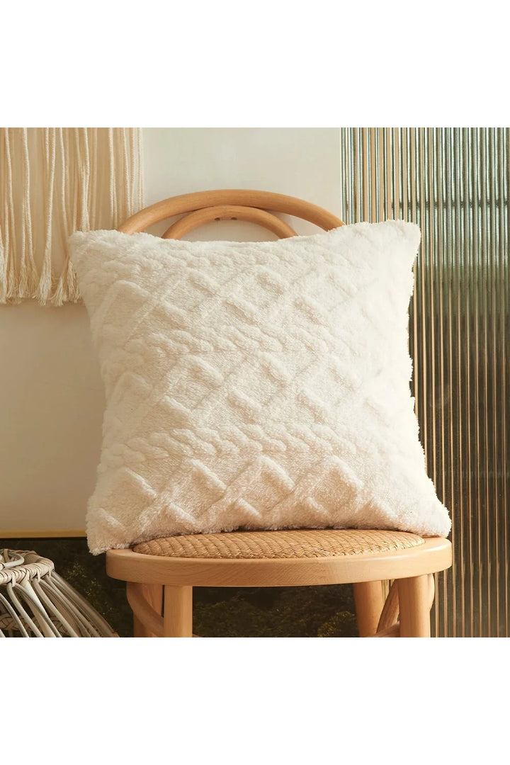 Geometric Plush Sofa Pillow Cover | Bowlift