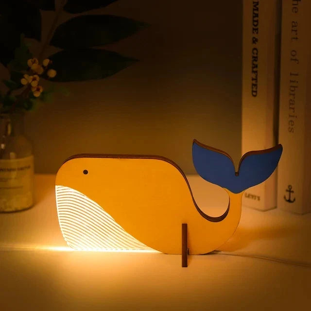 BowLift | Charming wooden animals LED bedside lamps