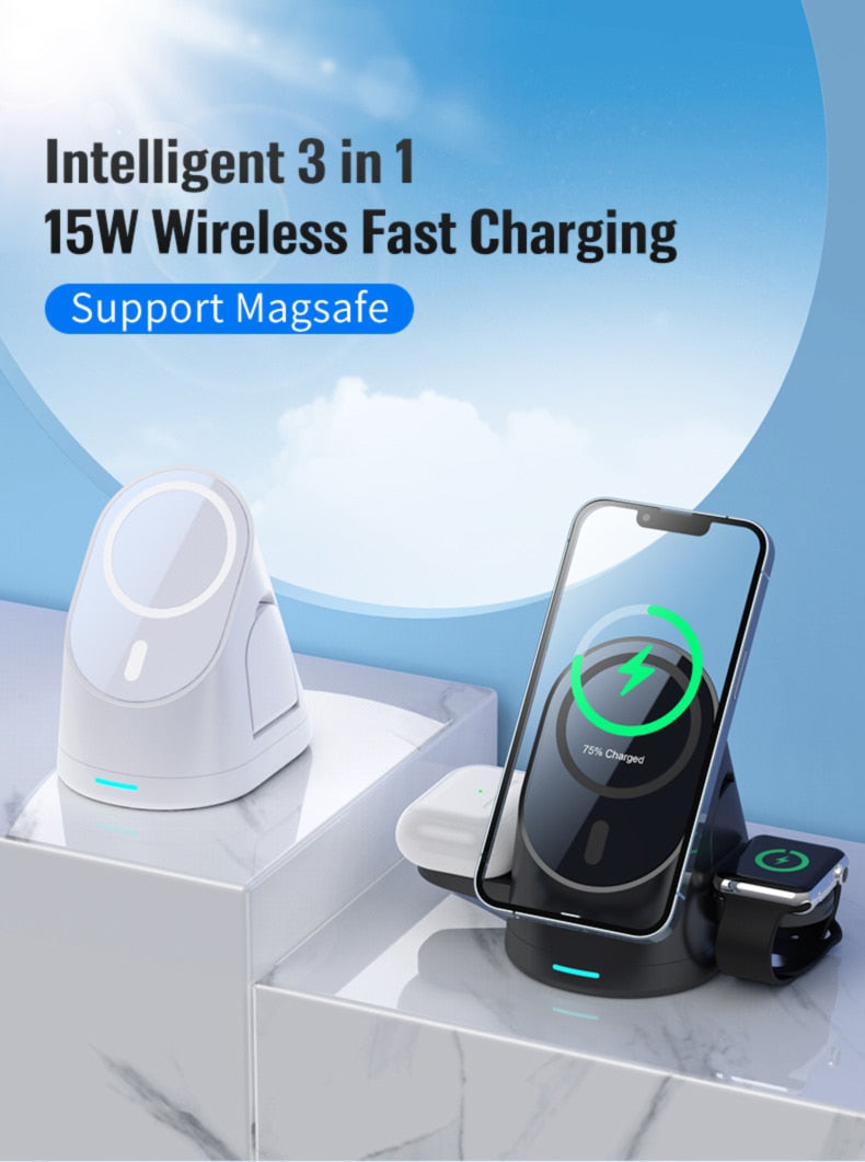 BowLift | 3in1 Space Station Magnetic Wireless Charger Stand