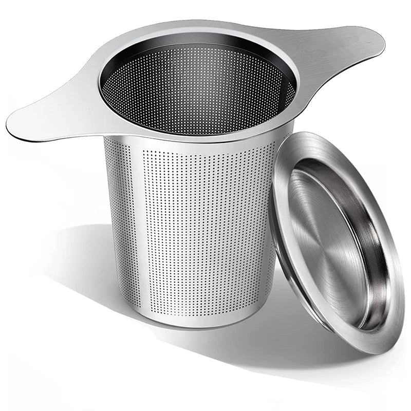 BowLift | Tea Egg LeafLuxe Stainless Steel | Extra Fine Mesh Tea Strainer | With Double Handles | For Loose Tea