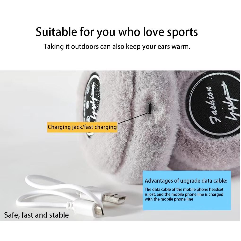BowLift | Wireless Plush Earphones with Bluetooth 5.2 and Warm Fur Design
