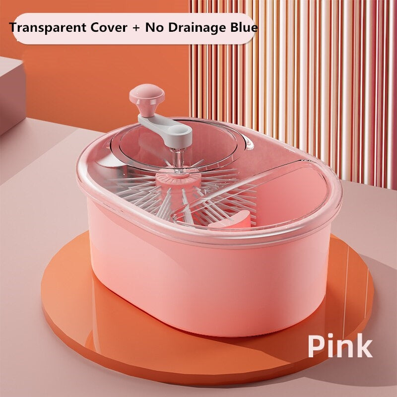 Fruit and Vegetable Washing Basket with Manual Drain
