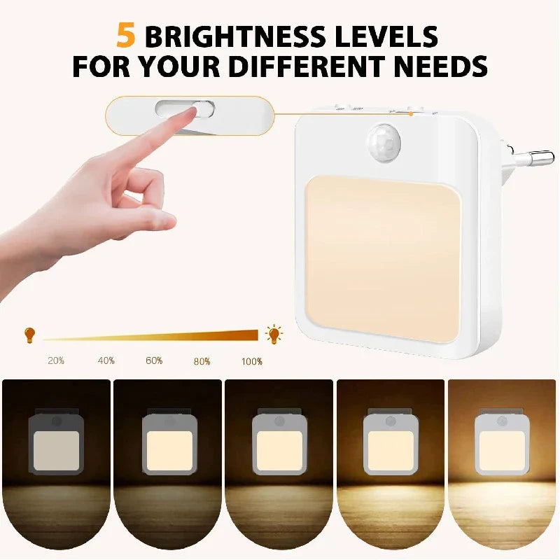 BowLift | Sensilux Mini LED Night Light | With Motion Sensor | Warm & Cool White | For Hallway, Bedroom & Bathroom