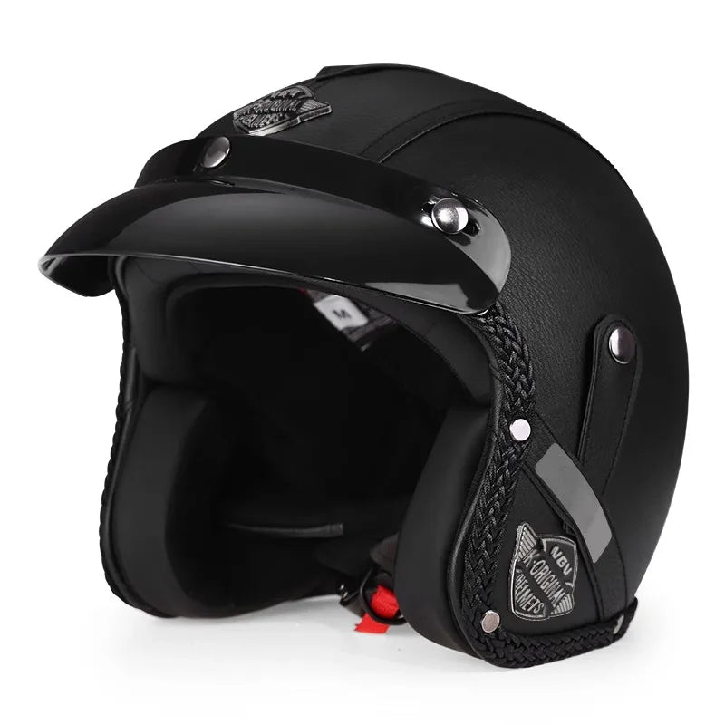 BowLift | Retro Motorcycle Helmet – Kael – (Open Face 3/4)
