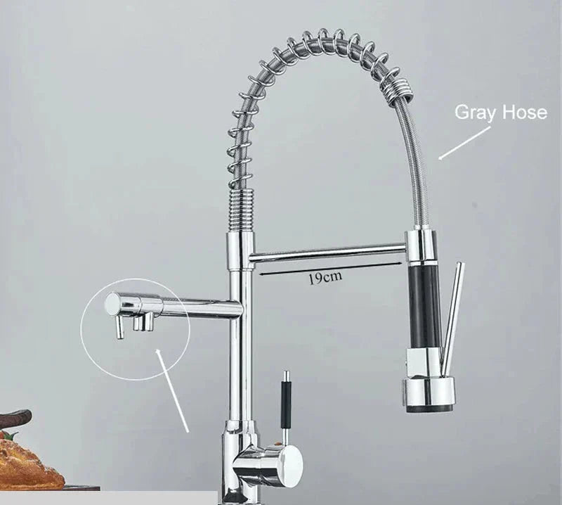 BowLift | NickelPivot - 360° Rotating Kitchen Tap