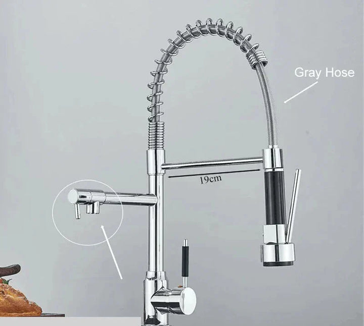 BowLift | NickelPivot - 360° Rotating Kitchen Tap