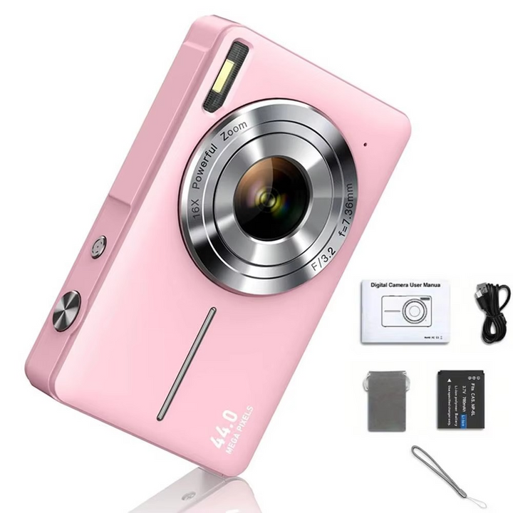 BowLift | High-Resolution Kids' Digital Camera - 1080P HD, 44MP with 16X Zoom