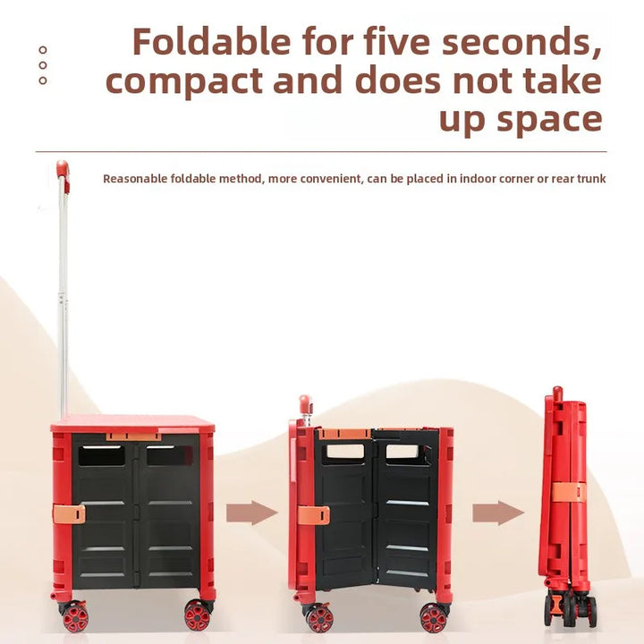 BowLift | Folding Shopping Trolley with Silent Wheels – EasyCart