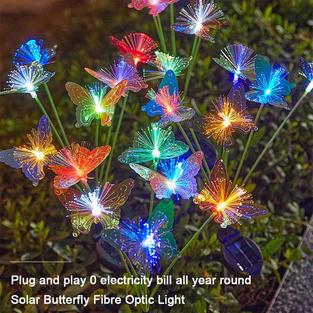 BowLift | SolaraGlow Butterfly Light | Solar Powered & Color Changing | Weatherproof | 72 cm Height