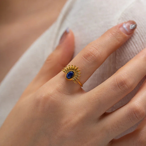 BowLift | Dainty Lapis Sun Shine Ring