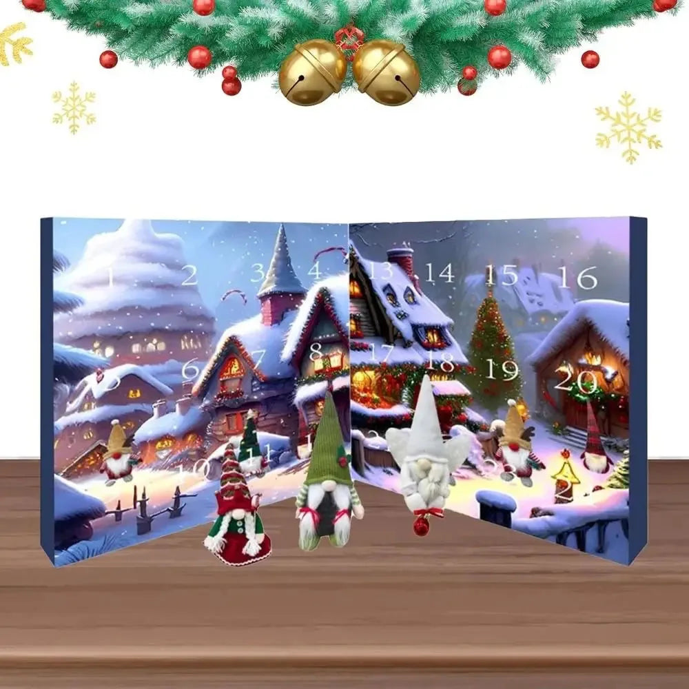 BowLift | WinterWichtel – Stoffen adventskalender met kerstkabouter – 24 vakjes