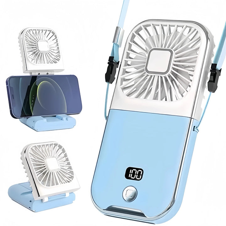 BowLift | Luftigo Mini USB Fan | Compact, rechargeable fan with digital display and multiple wind modes