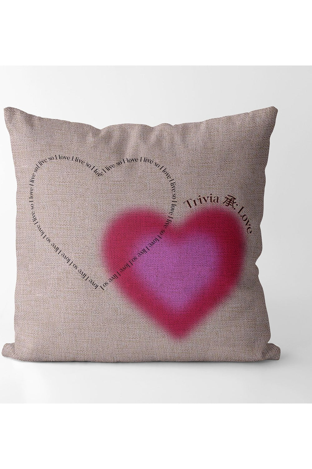 Rosa Quadrat Decorative Pillowcase | Bowlift