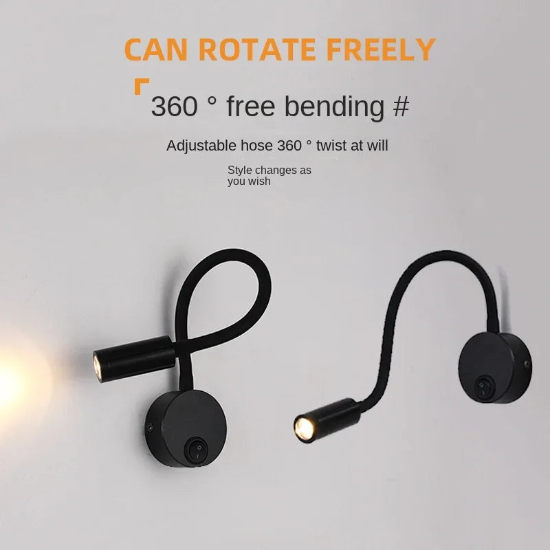 BowLift | Versatile LED Wall Lamp: Modern, Flexible, Perfect for Reading in Bed