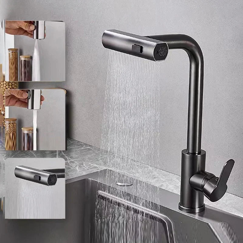 BowLift | Stylish Waterfall Kitchen Faucet Elegant Functionality