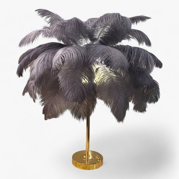 BowLift | FeatherGlow | Table lamp with touch control - LED with feathers for weddings and room decoration