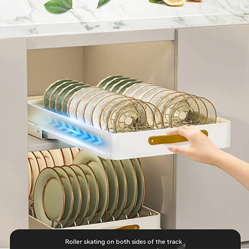 BowLift | Stainless Store Kitchen Cabinet Pull-Out Sliding Organizer
