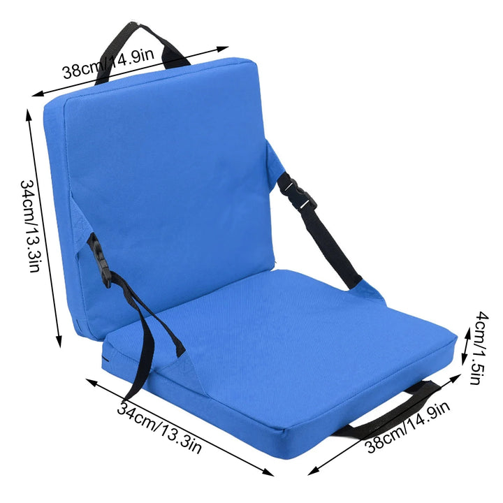 BowLift | SITPURE Folding chair with backrest | Padded seat cushion | Compact & Comfortable for stadium, beach & park