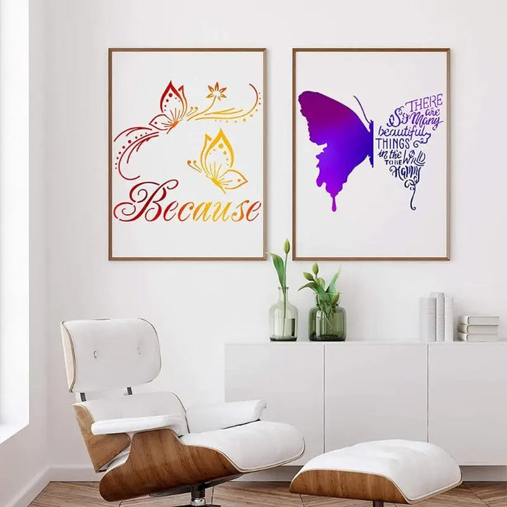 BowLift | FloraCraft Wings | Butterfly Stencil Set | 16 Designs for Creative DIY Projects