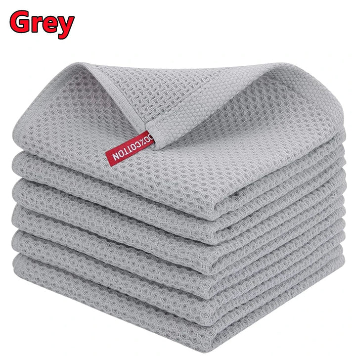 BowLift | EcoWaffle Dish Towel | 100% Cotton | Absorbent & Quick-Drying | Honeycomb Design