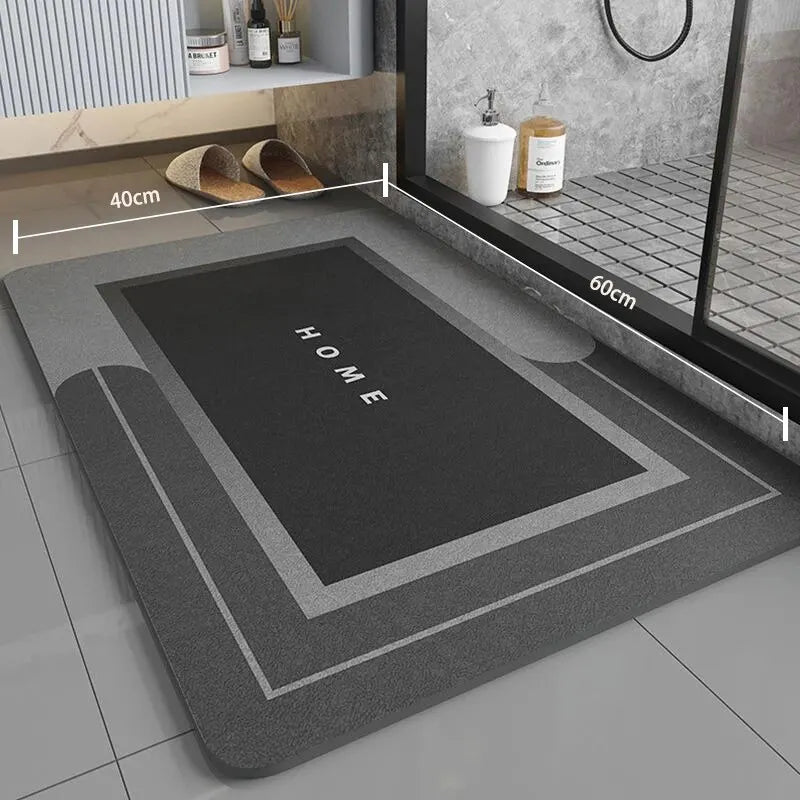 Non-Slip Bath Mat, Quick-Drying Microfiber, 40 x 60 cm