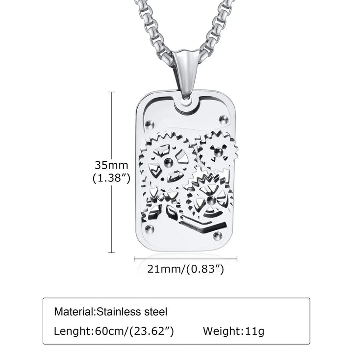 BowLift | Mechanical Gear Spinner Bold Necklace