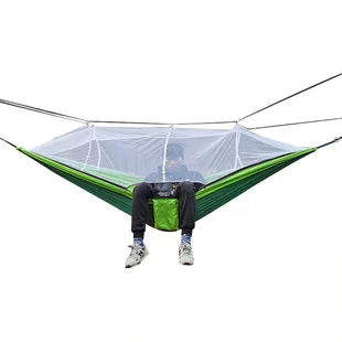 BowLift | OutdoorRelax Hammock with Mosquito Net and Quick Closure – 200 kg load capacity