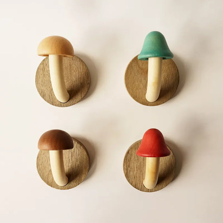 BowLift | Mystic Mushroom Wooden Wall Clothes Hanger