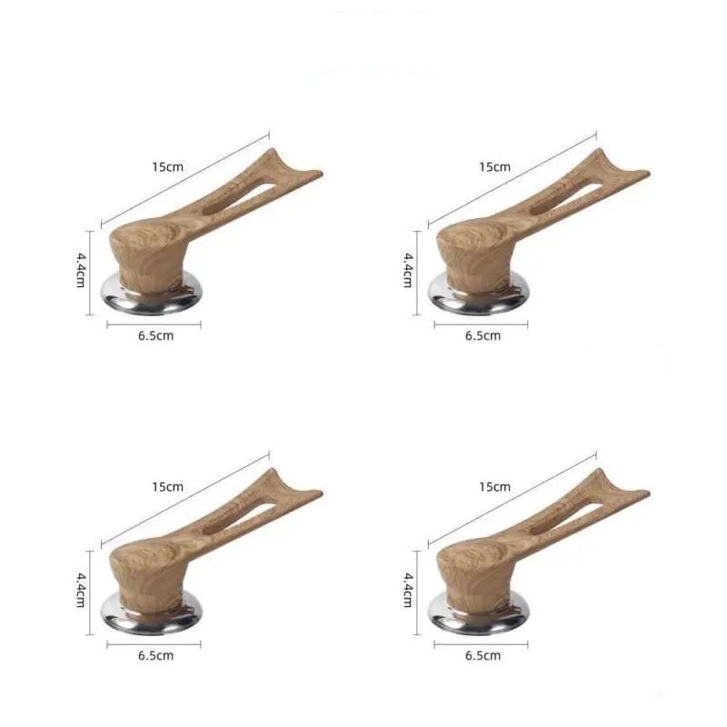BowLift | Replacement handle for pot lid – wood design with stainless steel base