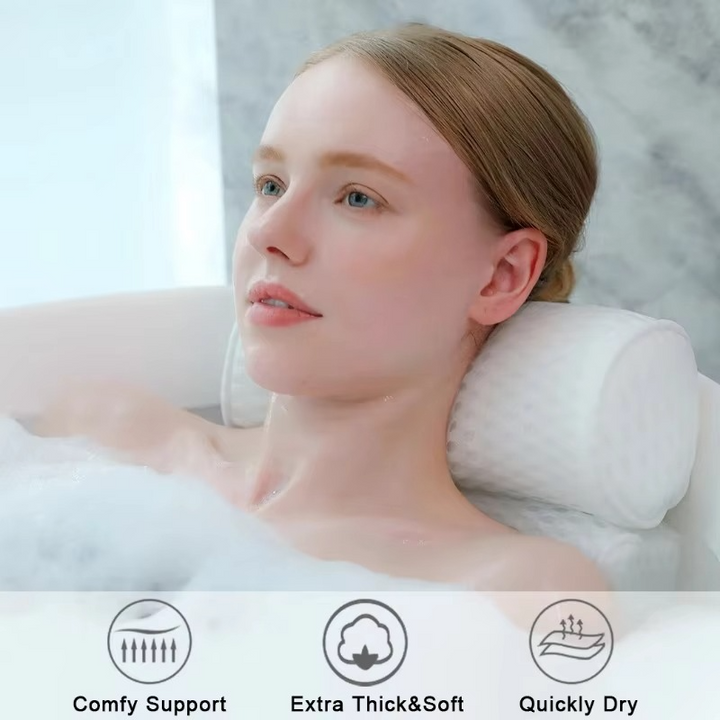 BowLift | Luxury Bath Spa Pillow with Air Mesh Technology for Neck, Head, and Back Support