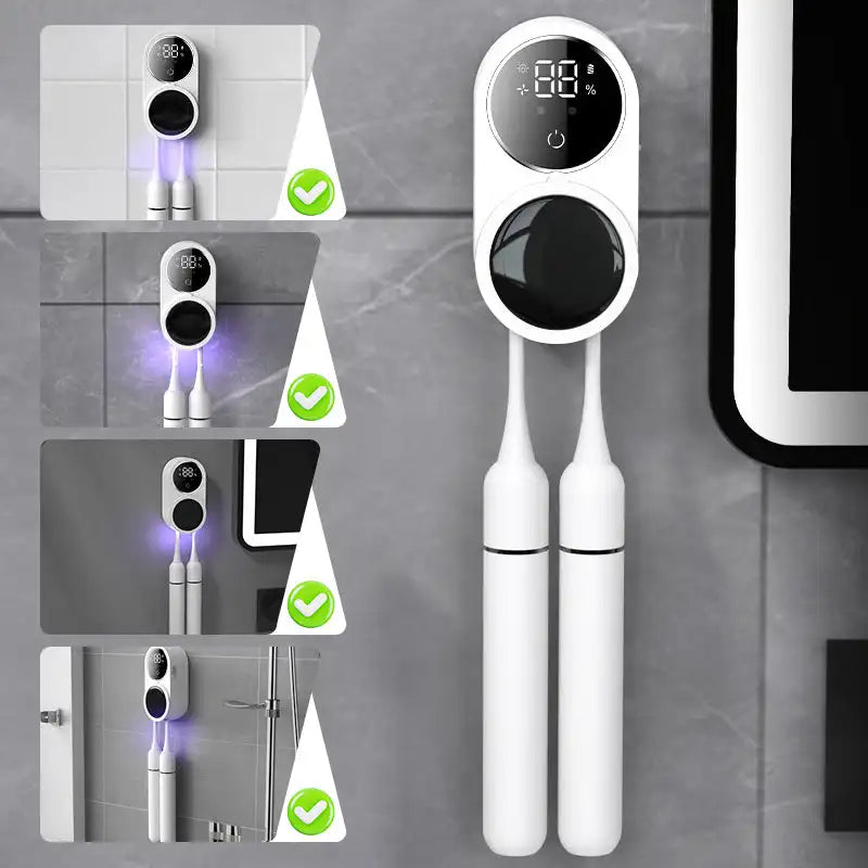 BowLift | Wall-Mounted UV Light Sterilizer Toothbrush Holder