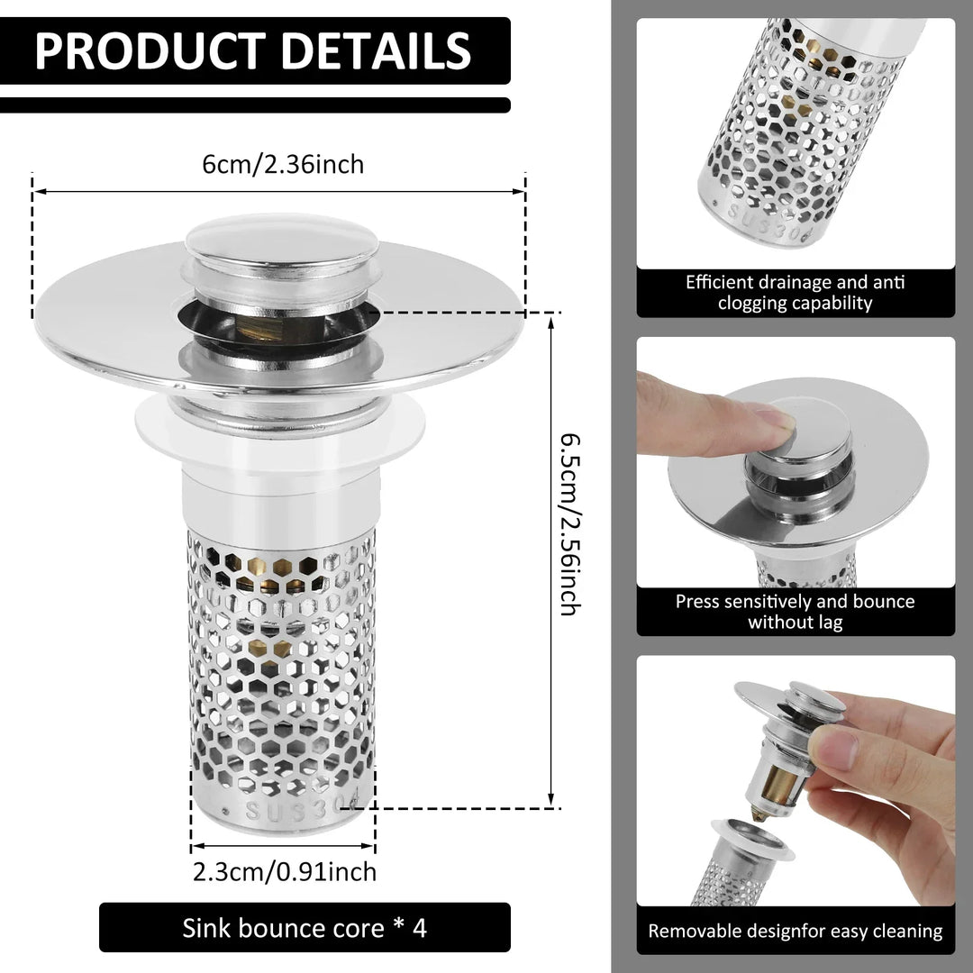 BowLift | Sink Drain Anti-Odor Hair Catcher Filter