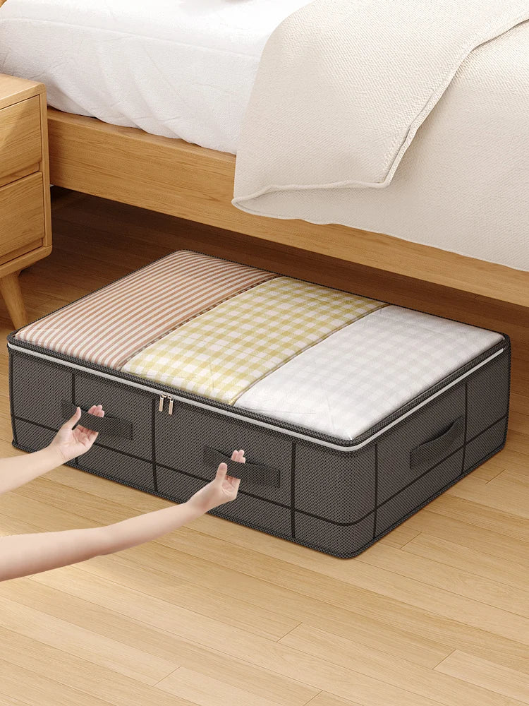 BowLift | Hidevera Underbed Bag | Foldable & With Window | Tear-Resistant & Breathable | For Bedding & Clothing