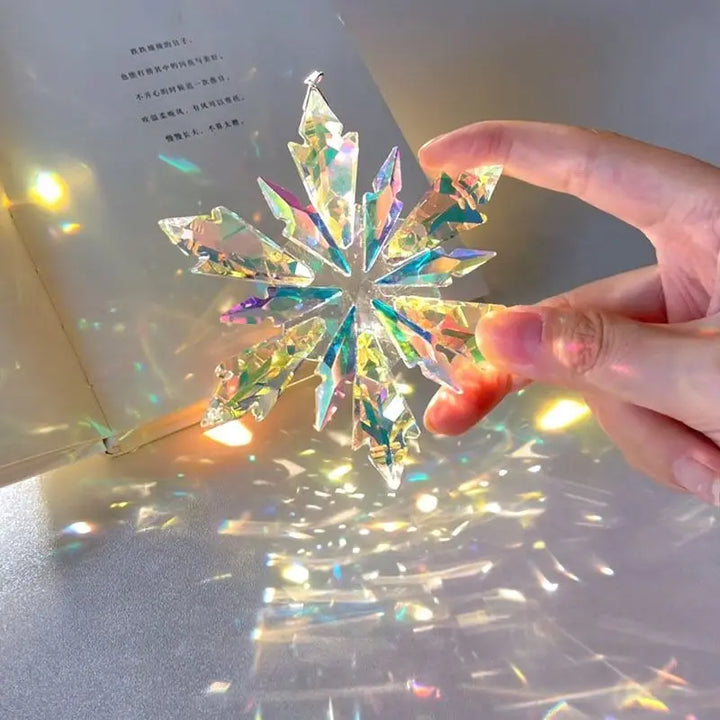 BowLift | Transparent Snowflake Rainbow Car Pendant Decor