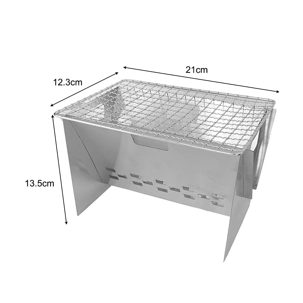 BowLift | Stainless Steel Portable Folding Camping Mini Grill