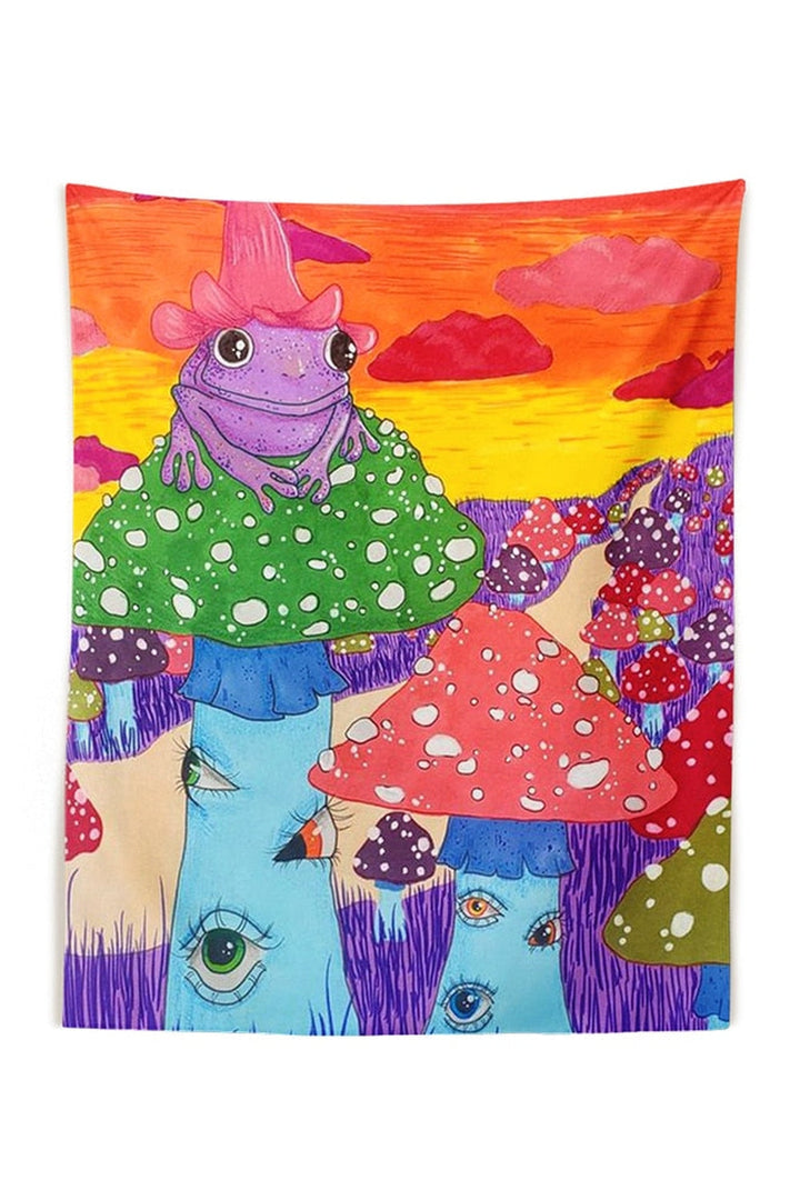 Frogs World Psychotropic Tapestry | Bowlift