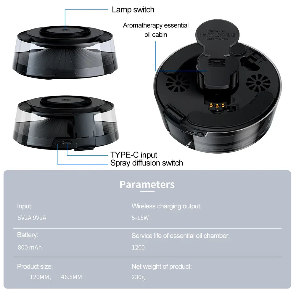 BowLift | Pure Aromatherapy Diffuser Wireless Charger