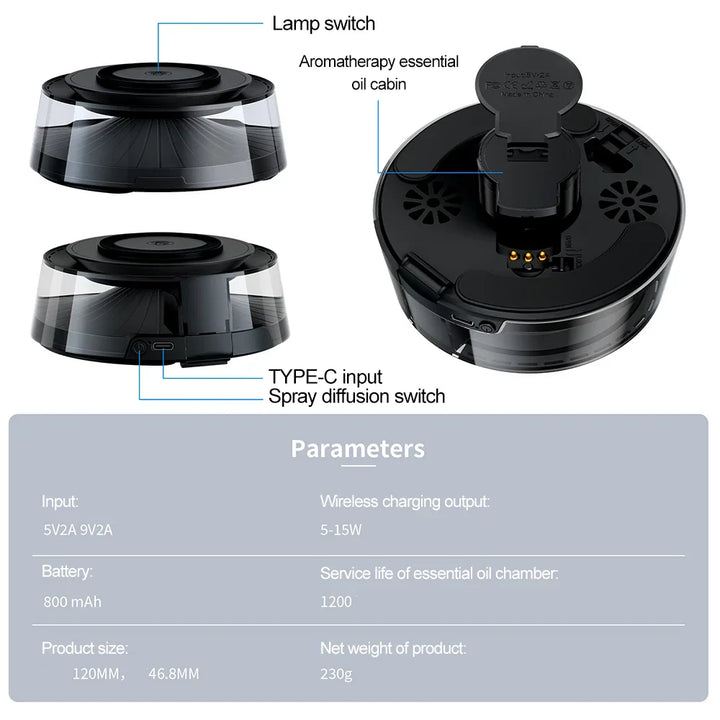 BowLift | Pure Aromatherapy Diffuser Wireless Charger