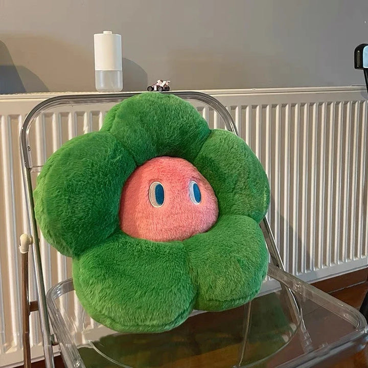 Fluffy Flower Cushion with Eyes | Bowlift