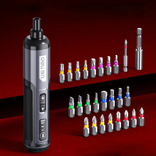 Mini Cordless Rechargeable Electrical Screwdriver Drill Tool Set with Drill Bits