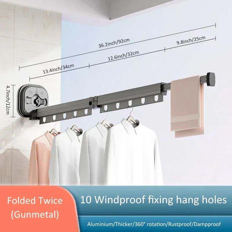 BowLift | WallDry Flex – Foldable Wall-Mounted Clothes Dryer for Space-Saving Laundry